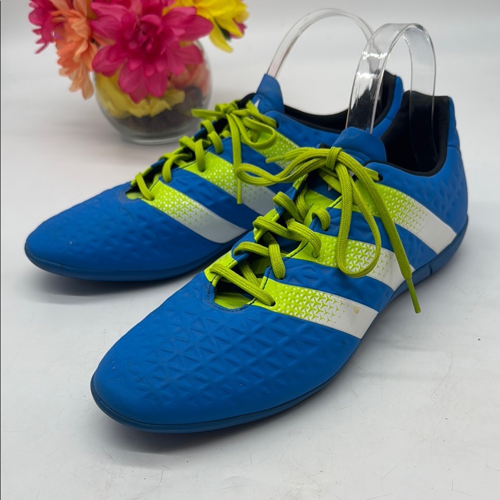 Adidas Ace 16.3 FG Blue and Green Men's Athletic Soccer Shoes Size 11.5 MS8488A